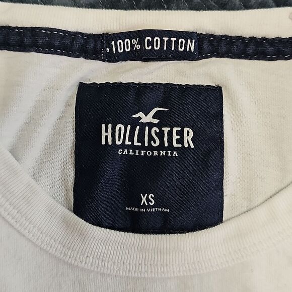 Hollister Long Sleeve T-shirt Men's Size XS, White, - Picture 2 of 3